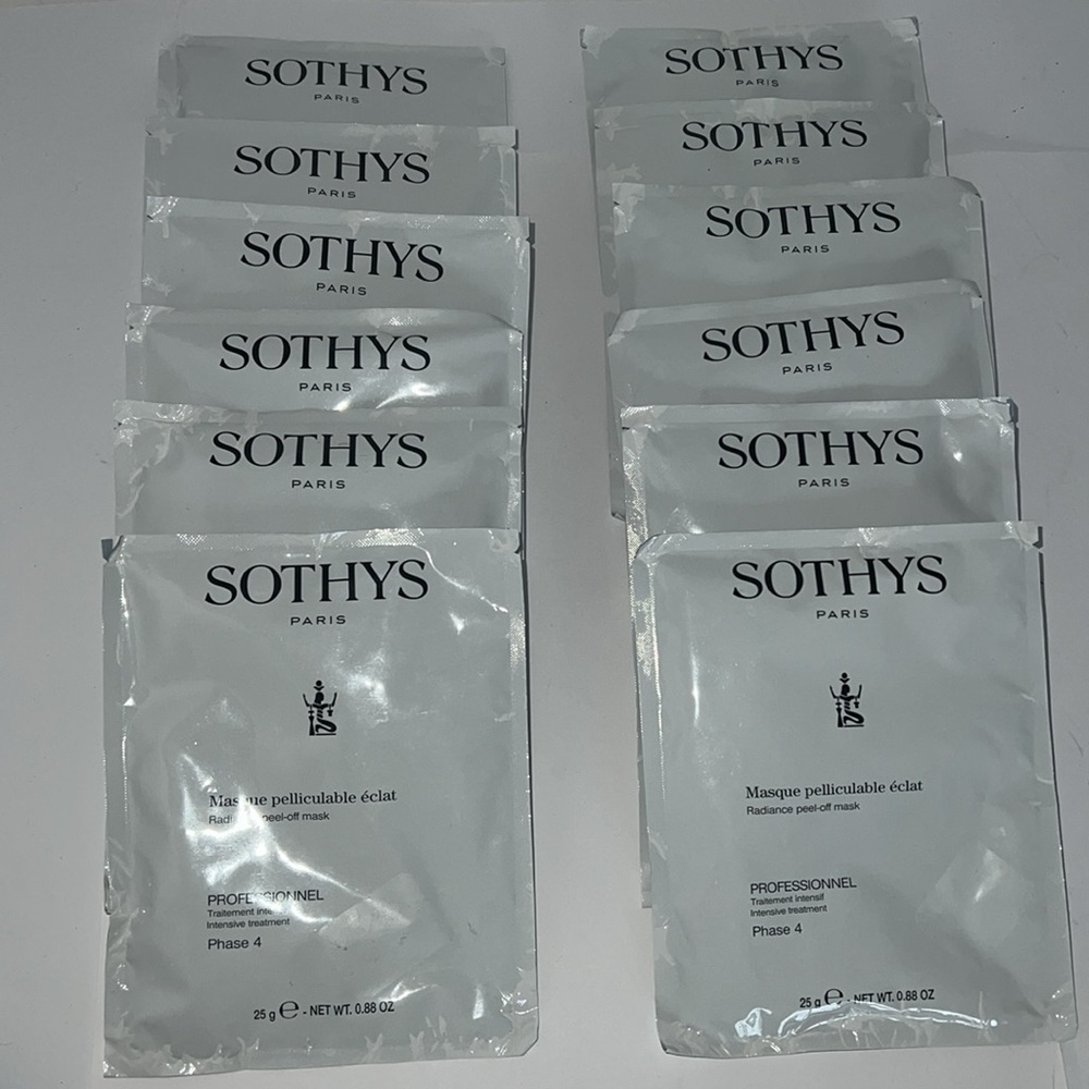 Sothys Set of 12 Masque Pelliculable Eclat Phase 4 Radiance Peel Off Mask